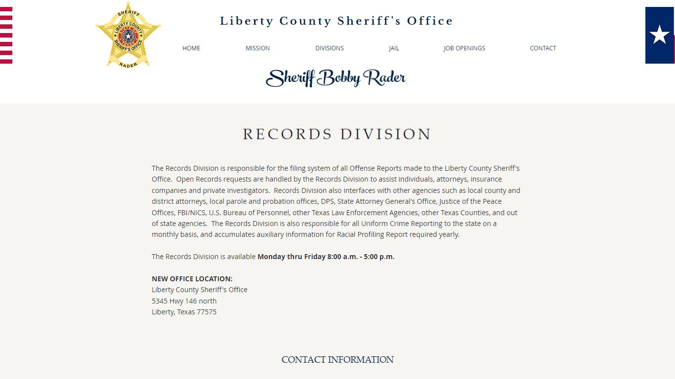 Records | LCSO - Liberty County Sheriff Office