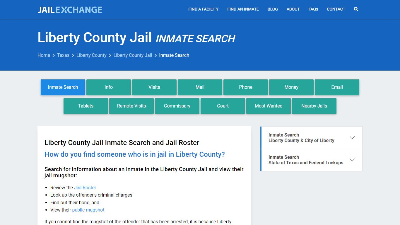 Inmate Search: Roster & Mugshots - Liberty County Jail, TX - Jail Exchange